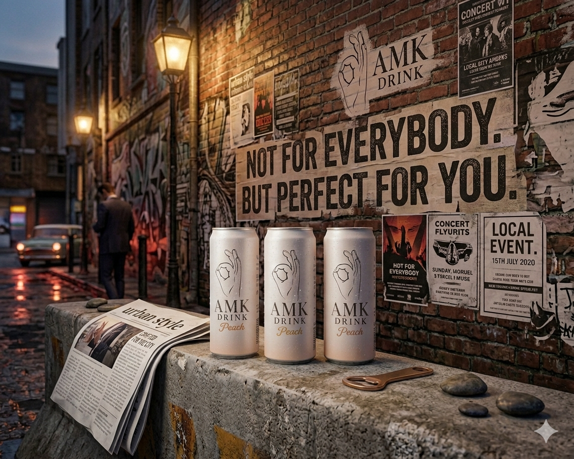 AMK DRINK Cans auf der Straße
